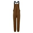 thumbnail image 5 of Fshiont Loose Fit Fleece Overalls for Women Winter Warm Jumpsuit with Pockets Casual Comfortable Fuzzy Sherpa Khaki M, 5 of 5