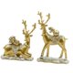 thumbnail image 2 of 2 piezas Escultura de Figura de ciervo Estatua de alce de resina Adorno creativo para amantes Colección Centro de mesa Figura animal Oro, 2 of 9