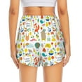 thumbnail image 2 of Lsque Summer Animal Printed Women's Running Shorts with Liner Pockets,Elastic Quick Dry Workout Athletic Gym Yoga Shorts,Womens High Waist Shorts-Small, 2 of 9