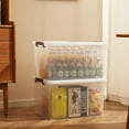 thumbnail image 3 of Kerhouze 69 Qt 4 Pack Plastic Clear Storage Bin with Lids Latch Box Large, 3 of 6