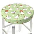 thumbnail image 3 of Lsque Cartoon Duck Pattern Round Bar chair cushion covers Velvet Fabric Premium Comfort Protects from Scratches and Stains for 14-17 Inch Chair-12 inch, 3 of 7