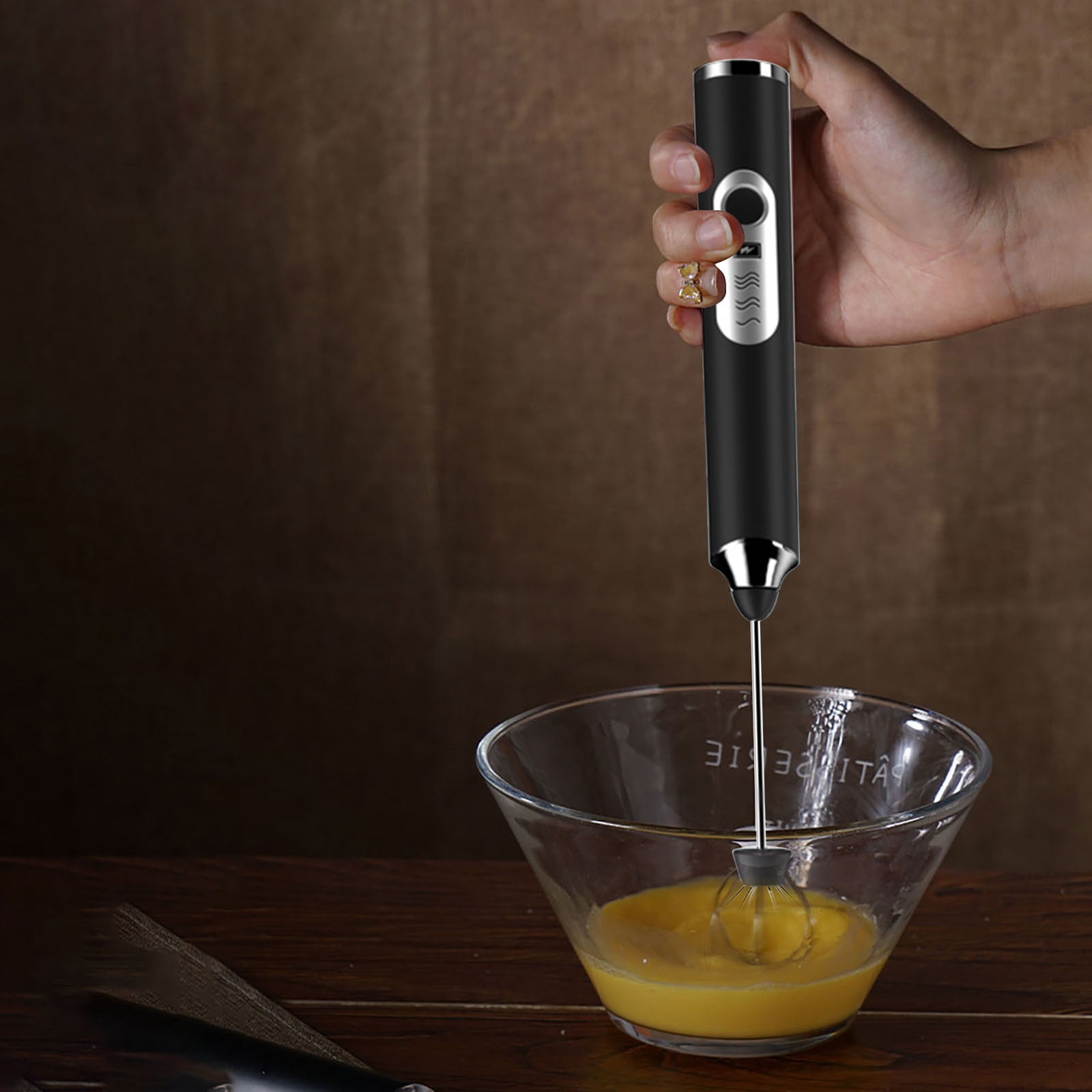 Arestory Milk Frother with USB Charger - 3 Speeds Handheld Mixers, Perfect Frother for Coffee, Matcha, Protein Shake, Milkshake, Whisk for Pancakes, Omelets, Baking, gift & more - Black