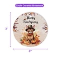 thumbnail image 5 of Happy Thanksgiving Abyssinian Welcome Thankful Fall Autumn Pumpkin Ceramic Round Ornament Cat Lover Kitten Owner Gifts Home Tree Decor - 02021, 5 of 5