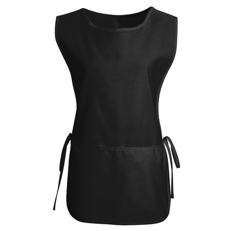 

Women Scrubs Top Nurses Clothing Working Uniform Top Care Workwear Round Pocket Ladies Scrubs Top Work Stud Fastened Apron Kitchen Poket Tie Top