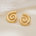 thumbnail image 2 of Spiral Earrings for Women Vintage Chunky Geometric Round Swirl Earrings Statement Stud Earrings Trendy Jewelry, 2 of 5