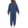 thumbnail image 3 of ATOGUTA Girls Clothes Sets 2-Piece Long Sleeve & Pants PJ Set Kid Cozy Sleepwear Size 2T-12, Blue, 3 of 5