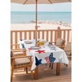 thumbnail image 2 of Outdoor Tablecloth with Umbrella Hole for Patio/Picnic/Party/Camping, Independence Day Waterproof Table Cloth Rectangle Table Cover Washable, American Star USA Flag (60"x 102"), 2 of 9