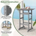 thumbnail image 6 of Costway Outdoor Bar Table All Weather HDPE Patio Table with Wood Grains Bistro Table Brown, 6 of 10