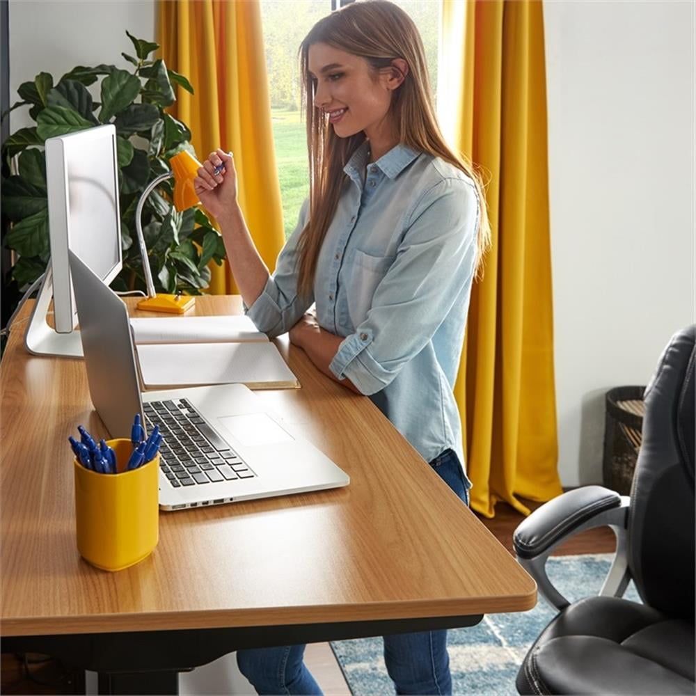 Home Square 2-Piece Set with Adjustable Standing Desk and Tall Executive Chair