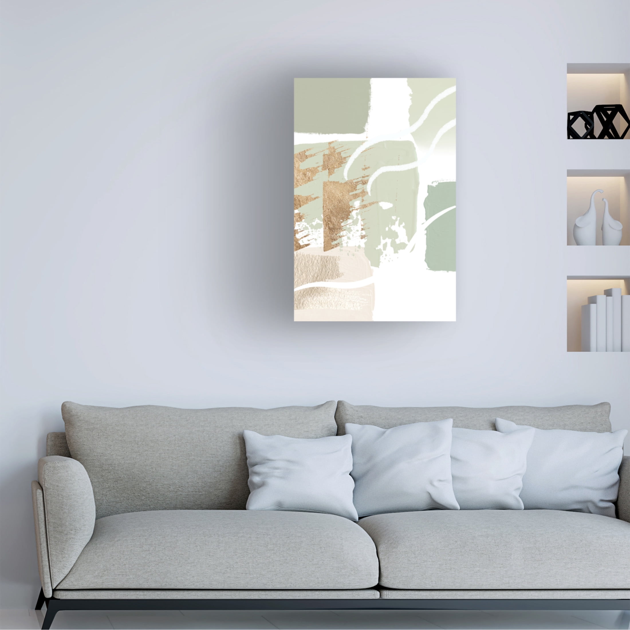 Trademark Fine Art Sally Ann Moss simply green2 Canvas Wall Art