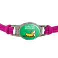 thumbnail image 2 of Banana I Find You Appeeling Funny Pun Novelty Suede Leather Metal Bracelet, 2 of 3
