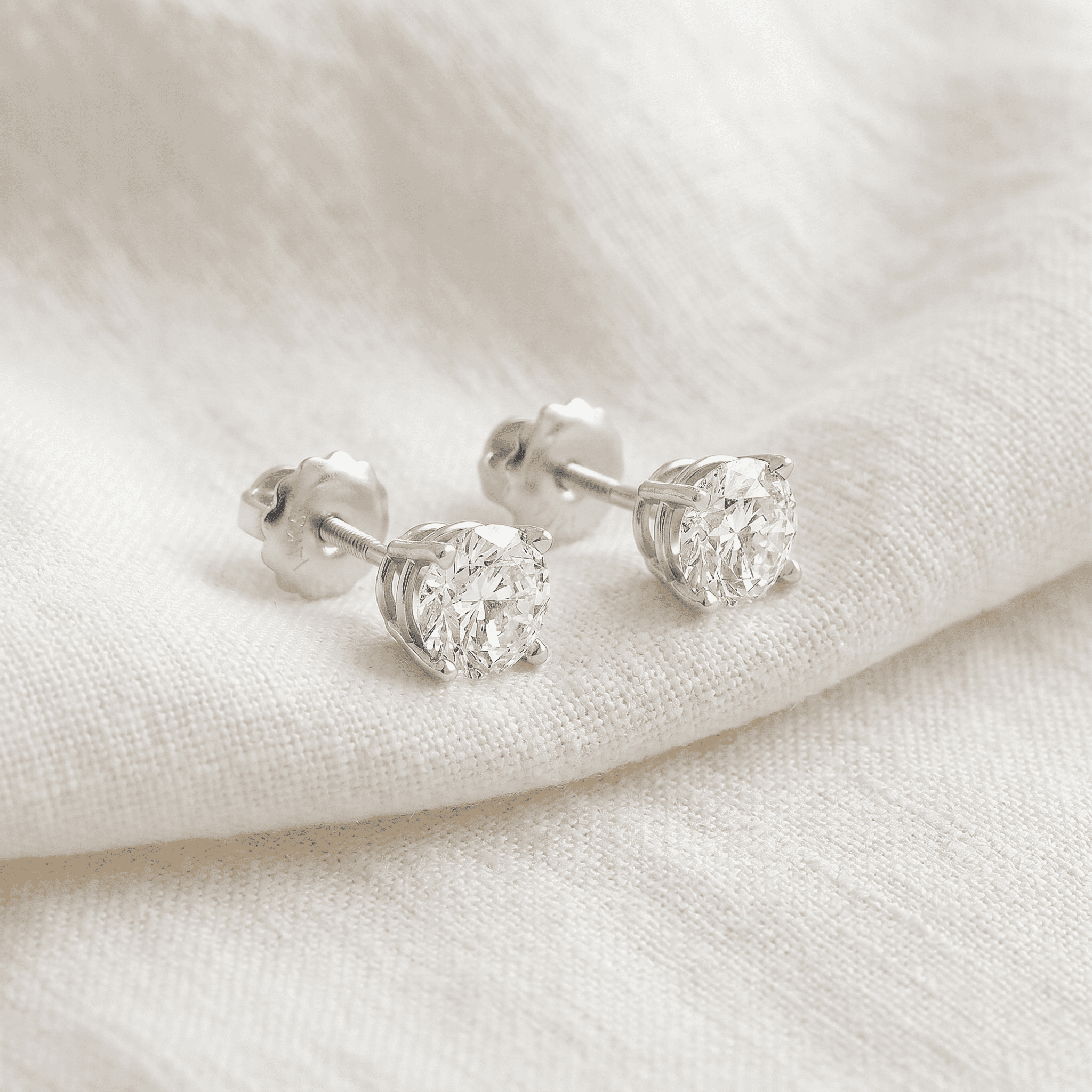 Pompeii 2 Ct TDW Diamond Screw Back Studs in 14k Gold Women's Earrings Lab Grown