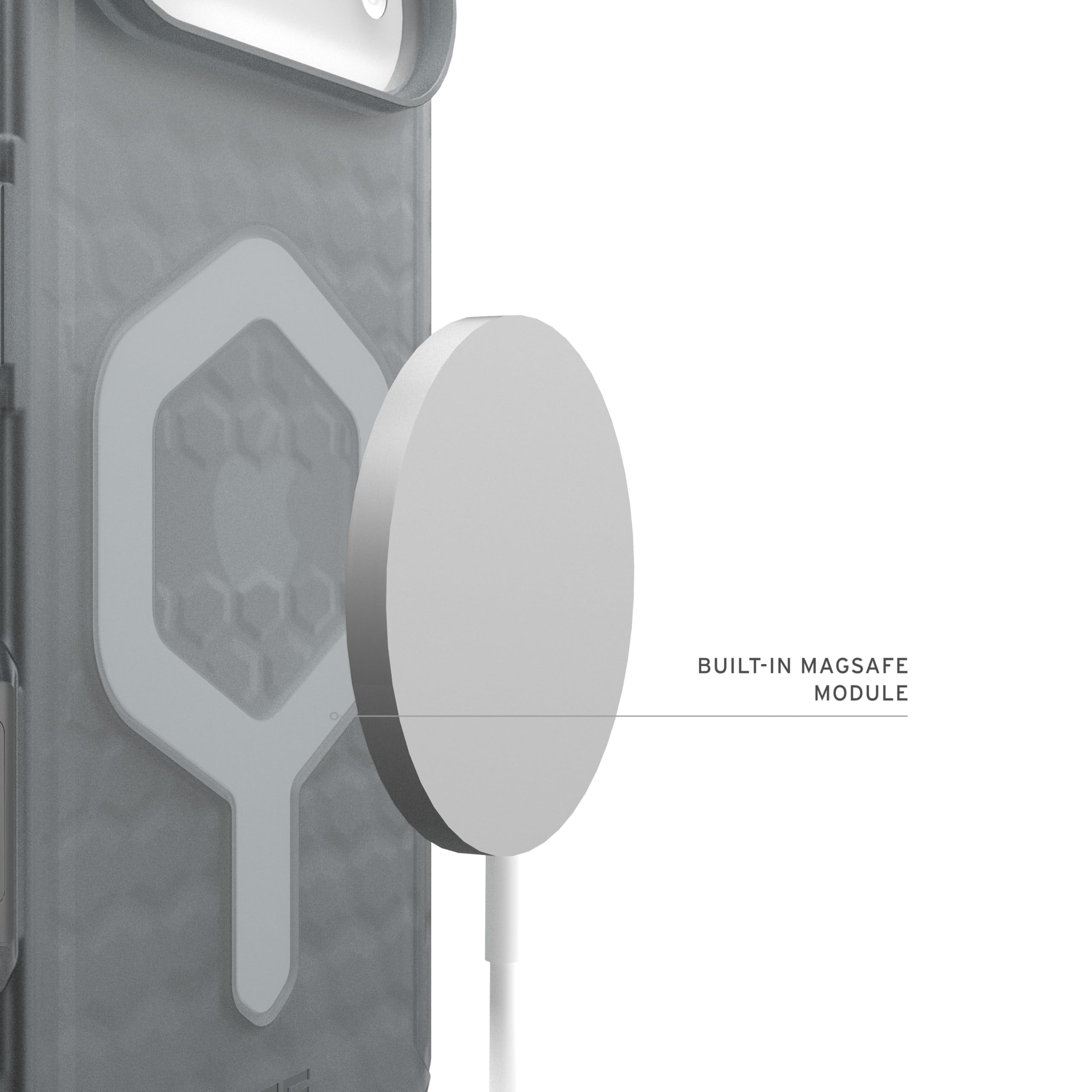 UAG iPhone Air Case Essential Armor - Compatible with MagSafe Translucent Military Grade Protective Cover, Ash
