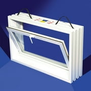 Duo-Corp PNP Hopper White Glass/Vinyl Window 16 in. W X 31-7/8 in. L 1 pk
