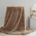 thumbnail image 4 of pdqouc Household Extra Soft Throw Blanket Solid Reversible Fuzzy Lightweight Long Hair Shaggy Blanket Furry Cozy Plush Comfy Microfiber Blanket for Couch Sofa Bed 31.5x47 Inch Brown, 4 of 4