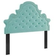 thumbnail image 2 of Modway Diana Tufted Performance Velvet Full/Queen Headboard in Mint, 2 of 10