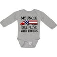thumbnail image 3 of Inktastic My Uncle Still Plays with Trucks Boys or Girls Long Sleeve Baby Bodysuit, 3 of 5