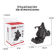 thumbnail image 2 of Soporte De Celular Para Carro Diseño De Asiento De Carreras negro rojo, 2 of 5
