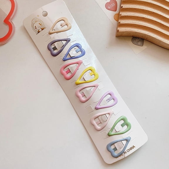10Pcs Toddler Hair Clips, Cute Mini Snap Hair Clips for Baby Girls Kids, Colorful Small Snap Barrettes Metal Hair Clips for Fine Hair