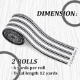 thumbnail image 2 of 2 Rolls Christmas Wired Edge Ribbon Christmas White Red Striped Fabric Ribbon Farmhouse Craft Ribbon for DIY Gift Wrapping Wreath Floral Arrangement Bow Decoration,2.5 Inch x 12 Yard, 2 of 7
