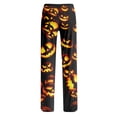 thumbnail image 4 of Womens Pajama Pants Halloween Bat Ghost Print Stretch Elastic Waist Casual Pjs Bottoms, 4 of 5