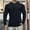 A_ Black, variant on SSAAVKUY Men's Knit Henley Shirts Dress Long Sleeve Sweater Casual Velvet Tops Collarless Quarter Button Pullover White L