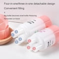 thumbnail image 2 of 2pcs 4 in 1 Travel Dispenser Shampoo Lotion Gel Set Leak-proof Travel Containers Bottles for Toiletries Body Wash Liquid Cream TSA Approved, 2 of 6