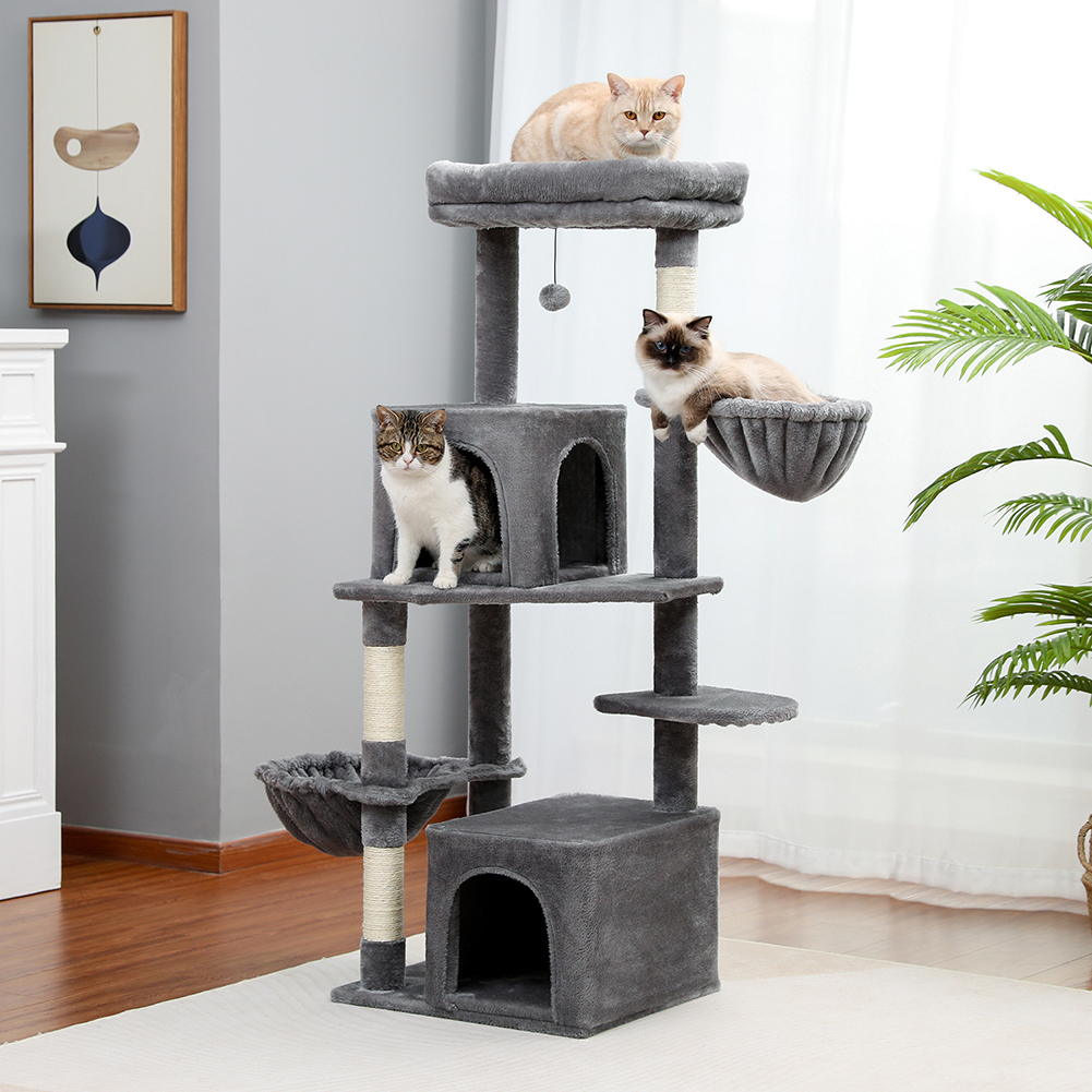 Private Jungle Cat Tree Modern Cat Tower Multilevel Cat Play House with