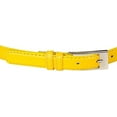 thumbnail image 3 of NYFASHION101 Women's Classy Skinny Bonded Leather Casual Belt with Shiny Buckle (L (37"-41"), Yellow), 3 of 4