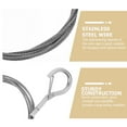 thumbnail image 5 of NICEXMAS Picture Frame Wire Ropes Stainless Steel Silver 2Pcs, 5 of 8