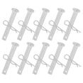 thumbnail image 3 of KAKOWELY coupling pin scaffold 10 Sets Replacement Coupling Pin Scaffold Spring Retainer Pin Locking Pin Part for Scaffolding Fixing Pin Lock and Metal Dowel Pegs for Self Closing Silver, 3 of 5