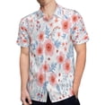 thumbnail image 4 of High Quality Hawaiian Shirts for Men Short Sleeve Aloha Beach Shirt Floral Summer Casual Button Down Shirts Blouses 2RM4YU, 4 of 7