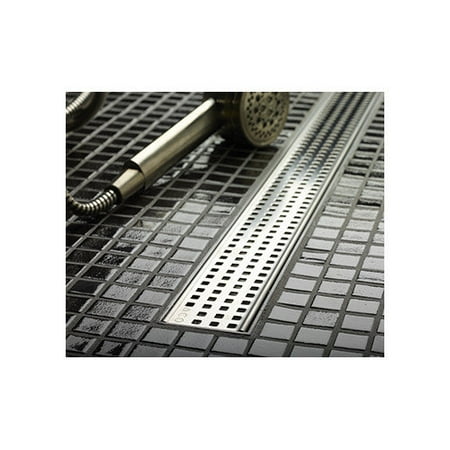 QuARTz by ACO 34.9'' Square Bathroom Linear Shower Drain