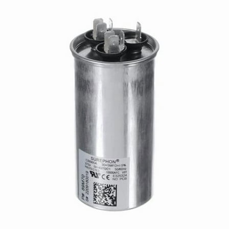 Lennox 89M70 Dual Run Capacitor - 370V, 0.833 Hz, 6.0 MFD, Round