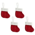 thumbnail image 1 of 4 Pcs Christmas Mini Stockings Xmas Classic Stocking Small Christmas Fireplace Stockings Holiday Hanging Decorations Stockings for Holiday Party Favor, 1 of 6