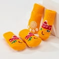 thumbnail image 4 of DOPI 4Pcs Pet Socks Good Elasticity Keep Warm Soft Cat Dog Paw Shoes Socks Pet Supplies, 4 of 8