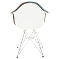 thumbnail image 5 of LeisureMod Willow Fabric Eiffel Base Accent Armchair in Multicolor Set of 4, 5 of 6