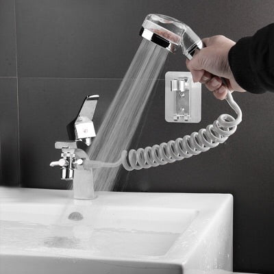 Handheld Shower Set, Bathtub Faucet Handheld Shower Head Basin Hose Spray Nozzle with 3 Spray Modes for Hair Washing Bathroom Laundry