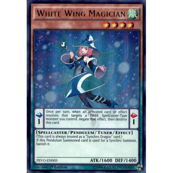 YuGiOh Pendulum Evolution Ultra Rare White Wing Magician PEVO-EN005
