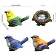 thumbnail image 3 of Figuritas de pájaros artificiales de resina, decoración del hogar, jardín, decoraciones de pájaros de resina para el hogar, modelo de animales de resina, adornos, Mini jardín, 3 uds., 3 of 5