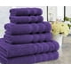 thumbnail image 2 of Juego de 6 Toallas Americanas de Lino Suave 100% Algodón 590 GSM Morado, 2 of 8