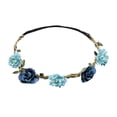 thumbnail image 3 of Baberdicy Flower Crown Headband for Women Girls, Small Rose Daisy Hair Wreath, Festival Bridal Blue Universal Fit, 3 of 3