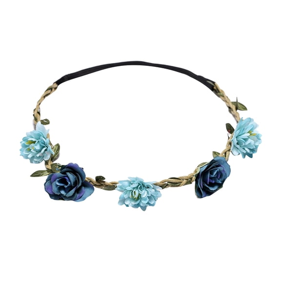 Cute Headbands for Women, Small Rose Floral Garland Headband for Girls & Adults