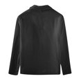 thumbnail image 4 of Men's Casual Fashion Jacket, Solid Color Long Sleeve Design with Pockets for Everyday Wear and Urban Style,Black,3XL, 4 of 5