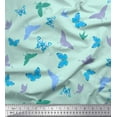 thumbnail image 1 of Soimoi Green Cotton Cambric Fabric Butterflies Butterfly Decor Fabric Printed Yard 56 Inch Wide, 1 of 1