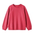 thumbnail image 4 of ClodeEU Women's Crew Neck Loose Long Sleeve Knit Sweater Top,Soft Solid Color Casual Pullover Hot Pink,Women's Plus Free Size, 4 of 5