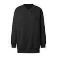 thumbnail image 5 of EDFBUYKRS Female Long Sleeve Sweatshirt Sweatshirts for Women Plus Size Lined Oversized Sweaters Long Sleeve Pullover Crewneck Warm Tunic Tops Size L, 5 of 8