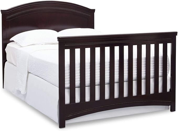 Full-Size Conversion Kit Bed Rails for Select Select Simmons Kids Cribs | Multiple Finishes Available (Espresso)