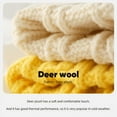 thumbnail image 4 of Selección estricta otoño e invierno gorro de punto de lana torcida hombres y mujeres todo fósforo color caramelo cálido protección para los oídos cara pequeño sombrero frío, 4 of 5