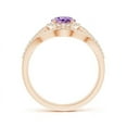 thumbnail image 2 of ANGARA Natural 1.15 Ct. Amethyst with Diamond Fashion Ring in 14K Rose Gold for Women (Ring Size: 7), 2 of 7